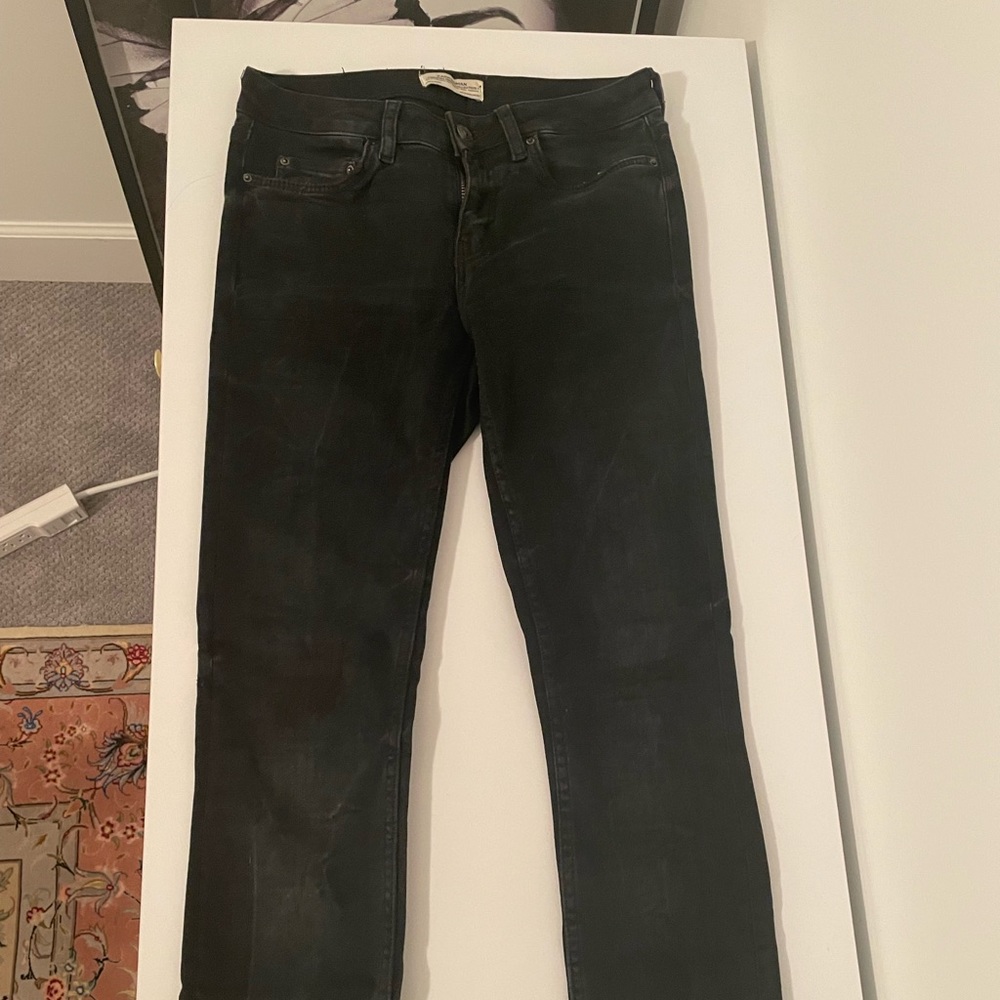 Black stretch denim